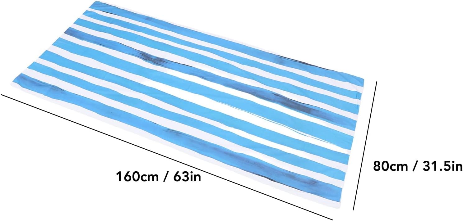 YUYTE Microfiber Beach Towel,Extra Large Thin Beach Towel,Lightweight,Double Sided Absorbent for Swimming,Yoga & Gym (Blue and White Stripes)