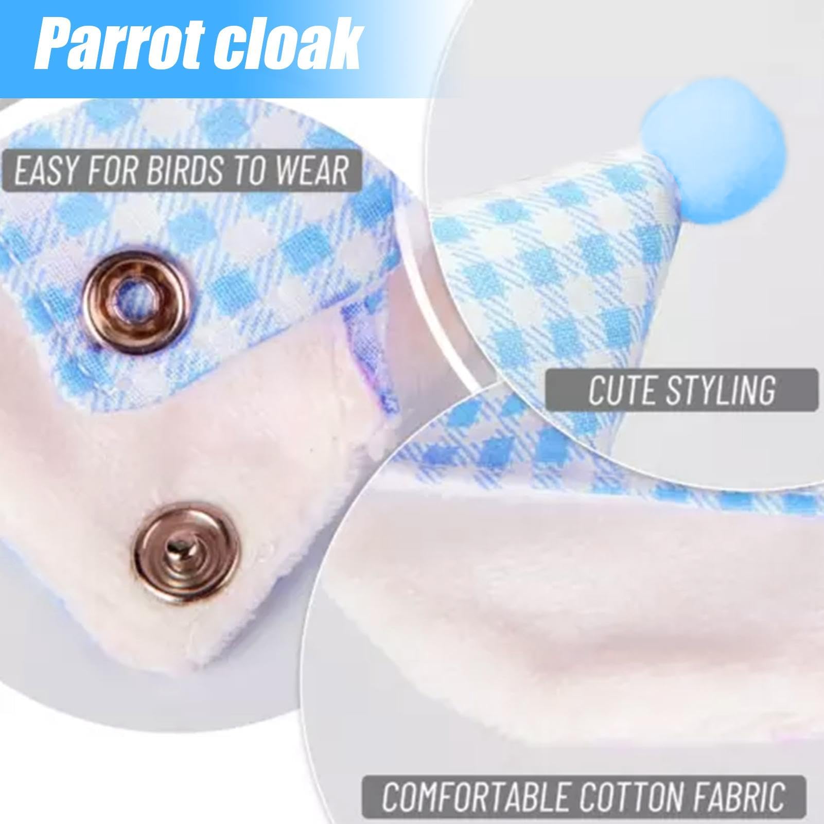 Ropa de pájaro para loros,Capa de pájaro | Ropa de vestir de loros para invierno al aire libre - Ropa y cálida para pájaros de invierno, ropa de invierno lavable para mascotas pequeñas para peri