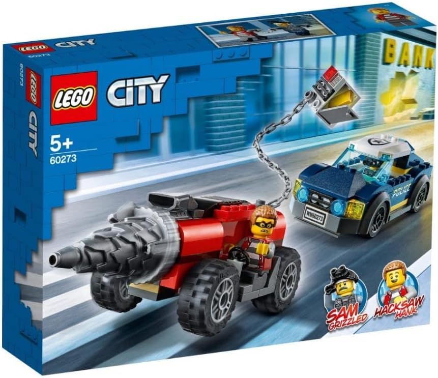 LEGO 60273 City Elite Police Driller Chase Building Block Set ,Multicolor
