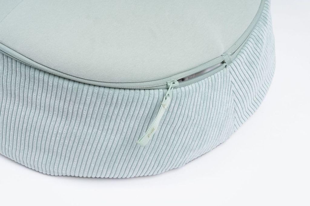 doomoo Transat Bébé Evolutif Fauteuil Enfant Seat'n Grow- Dès la Naissance et jusqu'à 25kg - Ultra Confort - Remplissage Microbilles et Tissus en Coton Doux Oeko-Tex et GOTS, Vert