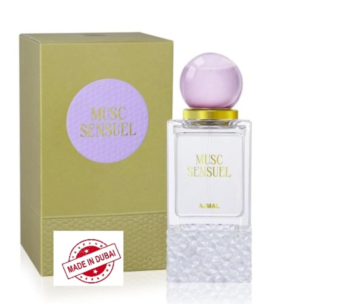 Musc Sensuel Perfume, Floral Powdery Fragrance with White Peach, Rose, White Musk, Made in Dubai
