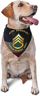 Army - Staff Sergeant Triangle Dog Bandana Scarf Accessories for Pet Bibs