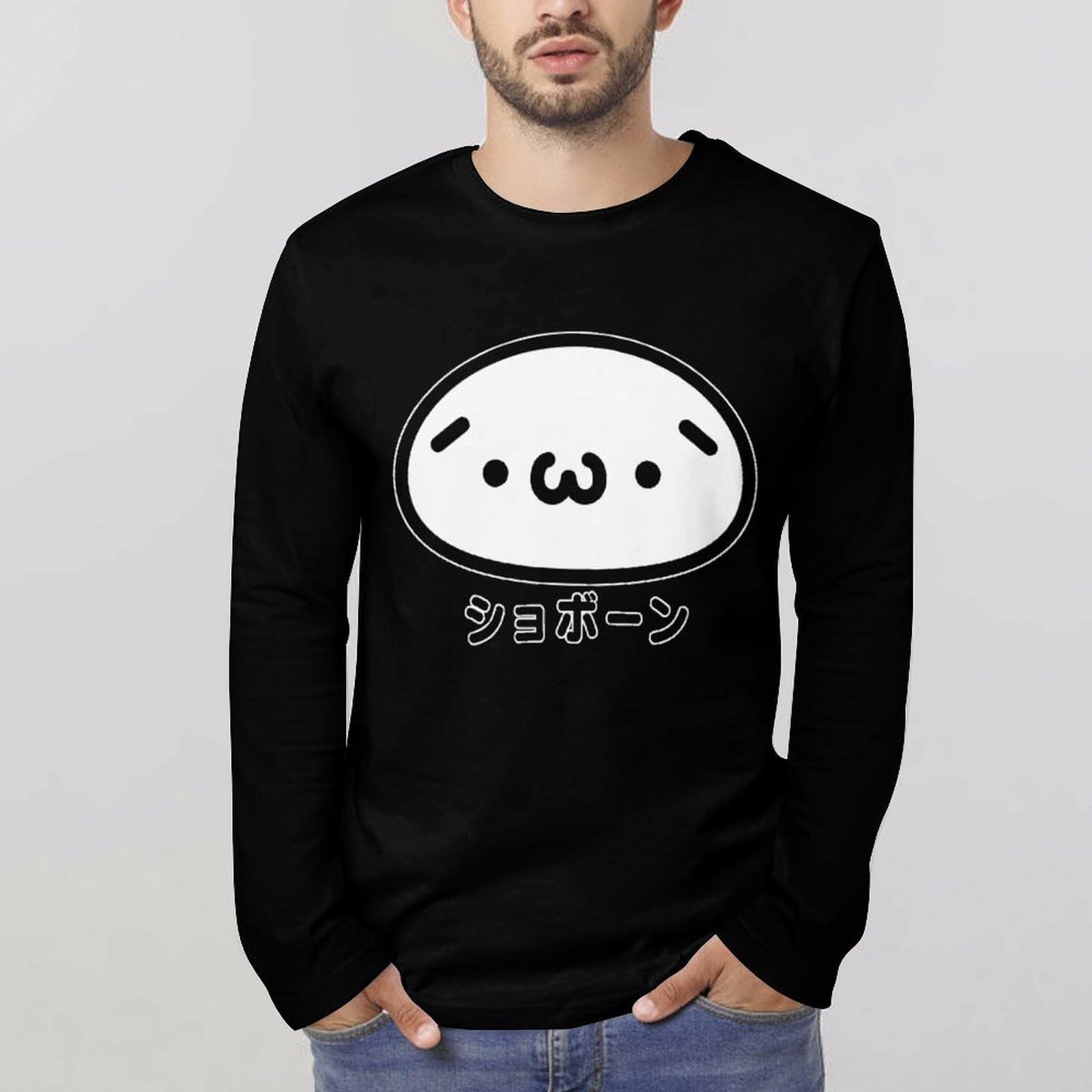 Amazon.co.jp: 癒し顔 ショボーン 顔文字 長袖tシャツ メンズ Amazon.co.jp: 癒し顔 ショボーン 顔文字 長袖tシャツ メンズ