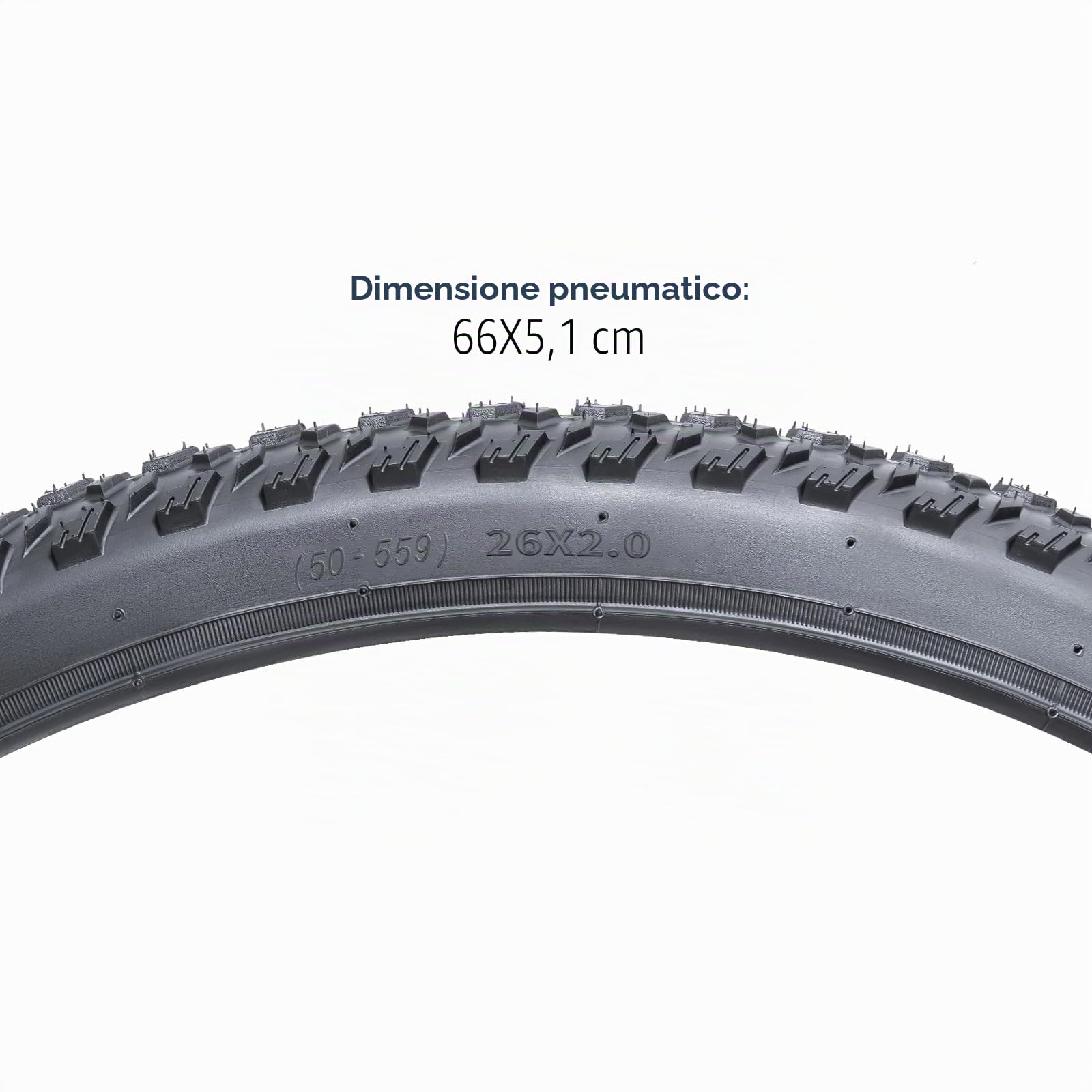 YUNSCM 2-PCS 26 pollici Montagna bicicletta pneumatici 26x2.0/50-559 Compatible with Off Route bicicletta 26x1.95 26x2.0 26x2.10 pneumatici (Y-831)