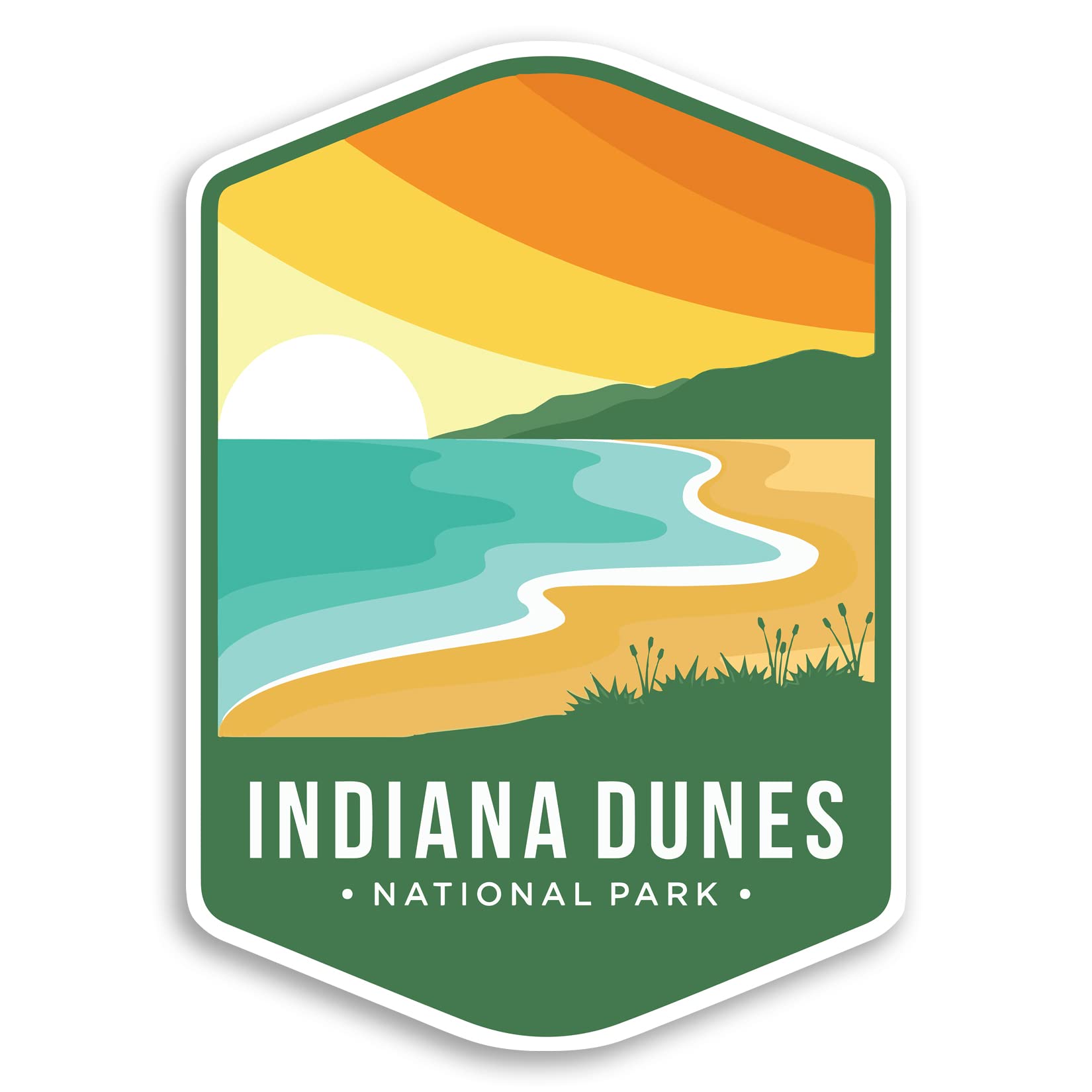 Calcomanía de Indiana Dunes para llevar la naturaleza en tu portátil