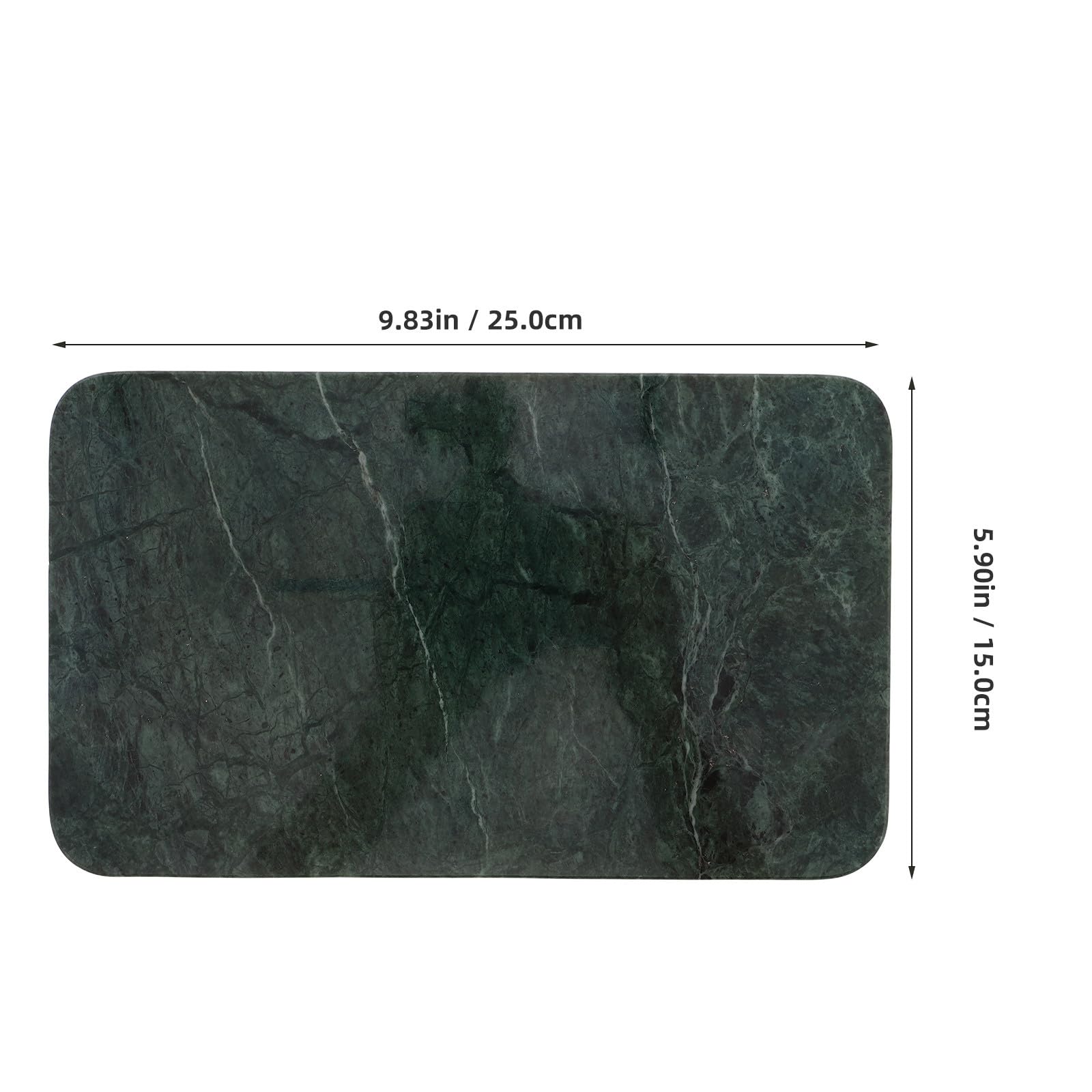 Bandeja de Mármol Rectangular para Baño y Cocina, 25x14 Cm