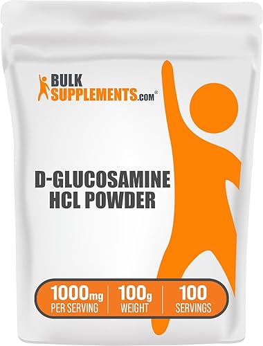 BULKSUPPLEMENTS.COM Glucosamina HCl Polvo Glucosamina 1000 mg, Suplemento de glucosamina, Glucosamina en polvo Suplementos para articulaciones,