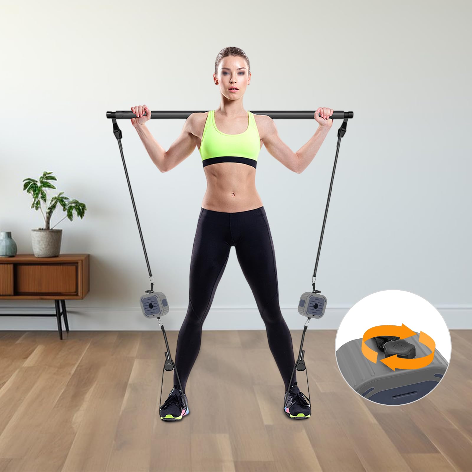 Set di fasce per allenamento fitness con maniglie e passanti per gambe, fasce di resistenza per casa, ufficio, esterni, 3-18 kg, resistenza regolabile per costruzione muscolare e allenamento completo