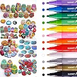 Lebhafte Helle Farben: Dieses Acrylstifte Marker Stifte Set enthält 12 Farben, einschließlich Metallisches Gold, Metallisches Silber, Schwarz, Weiß, Rot, Orange, Gelb, Grün, Knospengrün, Blau, Lila, Rosa. Mit verschiedenen Farben sind diese Acrylstifte in der Lage, die Oberfläche mit überlegenem Aussehen zu dekorieren.