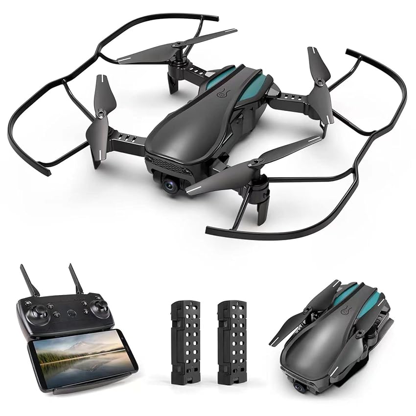 Immagine del prodotto Drone con Telecamera 1080P, Pieghevole FPV Quadricottero con Due Batteria 16-20 Minuti Volo, Drone RC per Principianti Bambini e Adulti