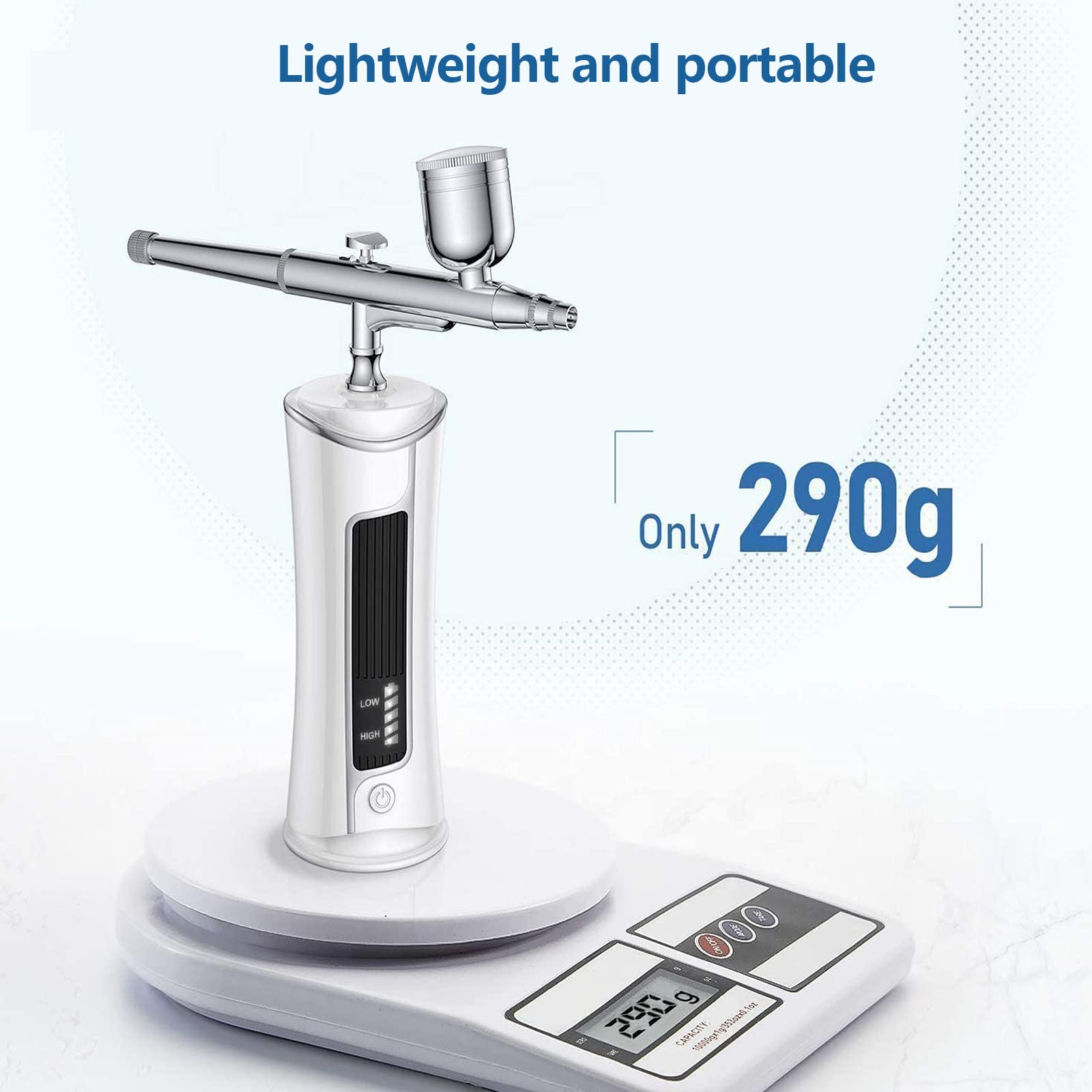 Kit Aerografo Senza Fili Portatile Mini Compressore Nebulizzatore Ricaricabile Ad Alta Pressione 0,35 Mm Nozzle Per Nail Art Trucco Tatuaggio