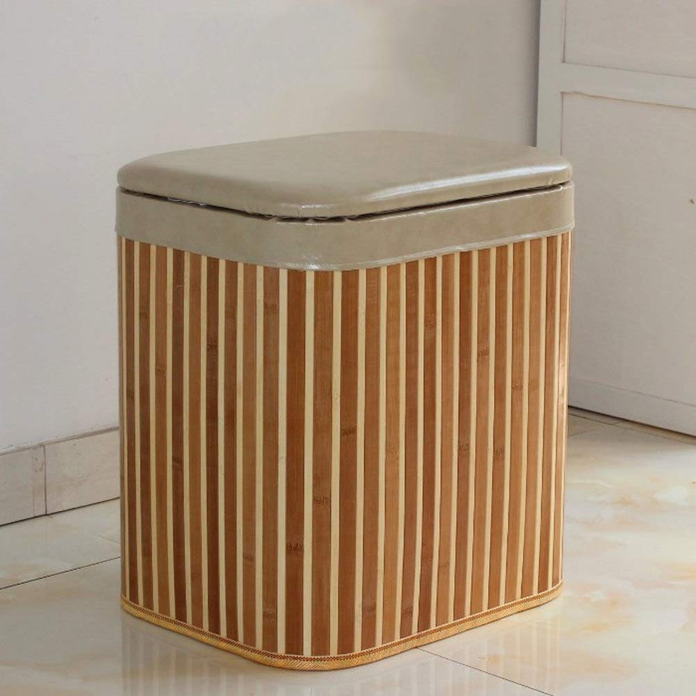 Pouf de rangement bambou pour ranger le salon et s'asseoir confortablement