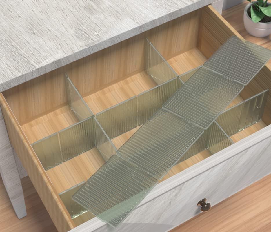 WeFoonLo 8pcs DIY Plastic Drawer Organizer Adjustable