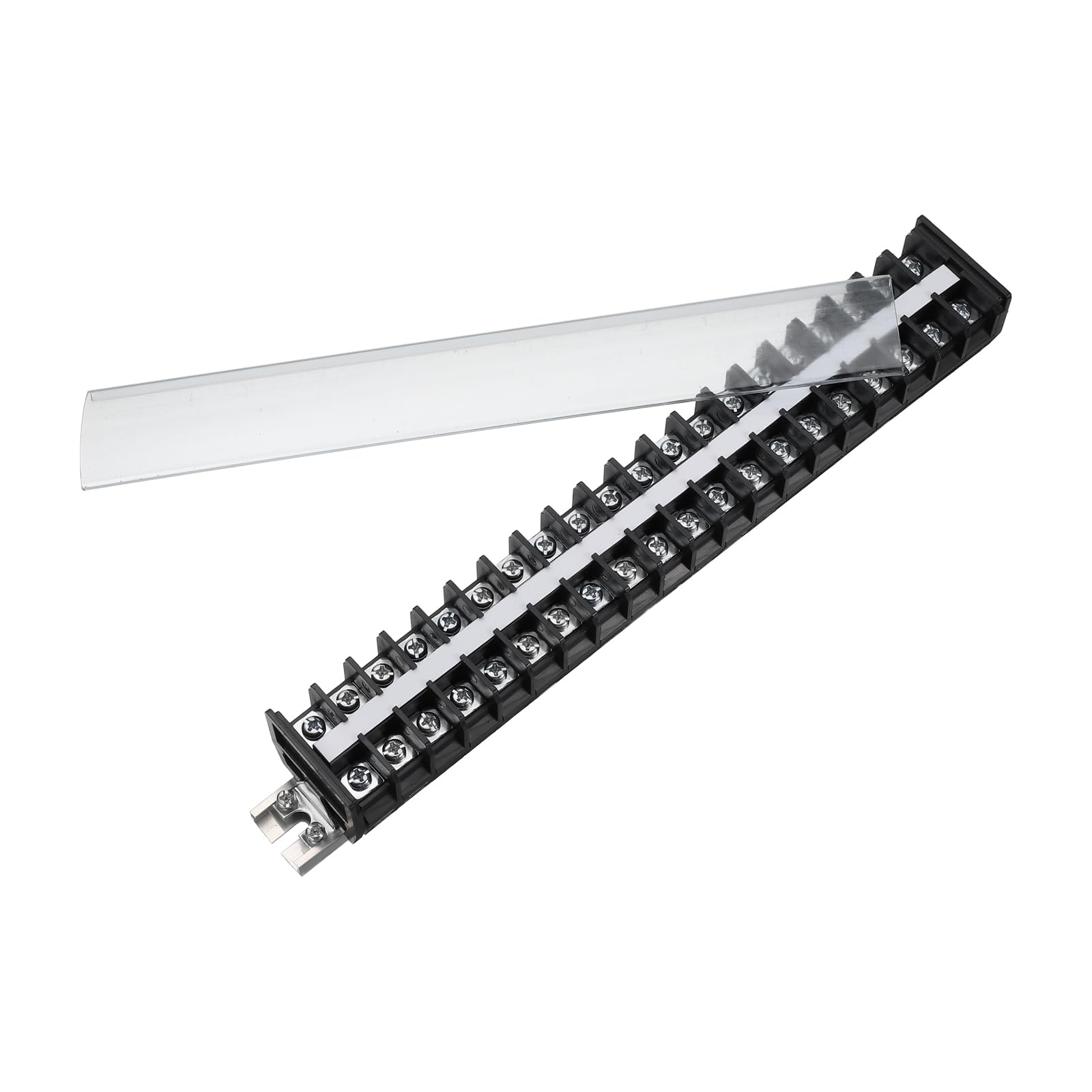 QUARKZMAN Morsettiera A Barriera 660V 30A Doppia Riga Connettore A Vite | 1 Pz, La Scocca è Realizzata In Materiale Ignifugo è Resistente Al Calore, 20 Posizioni, Su Guida DIN
