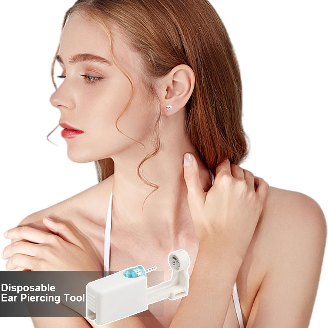 4 Pistole Per Piercing Orecchio Usa E Getta - Kit Asettico Sigillato Con Orecchini A Bottone, Sicuro Per Uso Domestico, Per Donne E Uomini