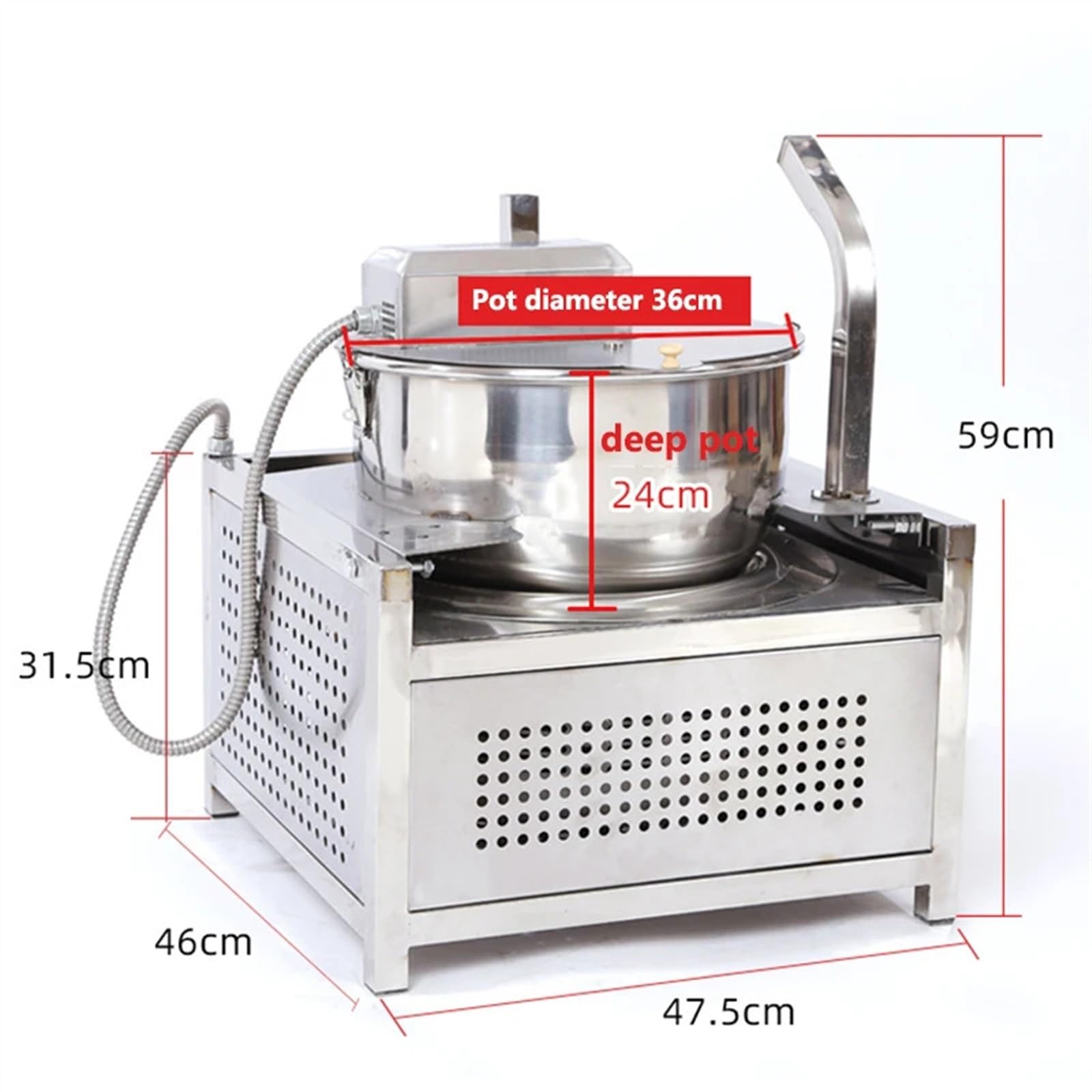 macchina per pop corn Macchina for popcorn a riscaldamento elettromagnetico, macchina elettrica a gas commerciale per uso familiare