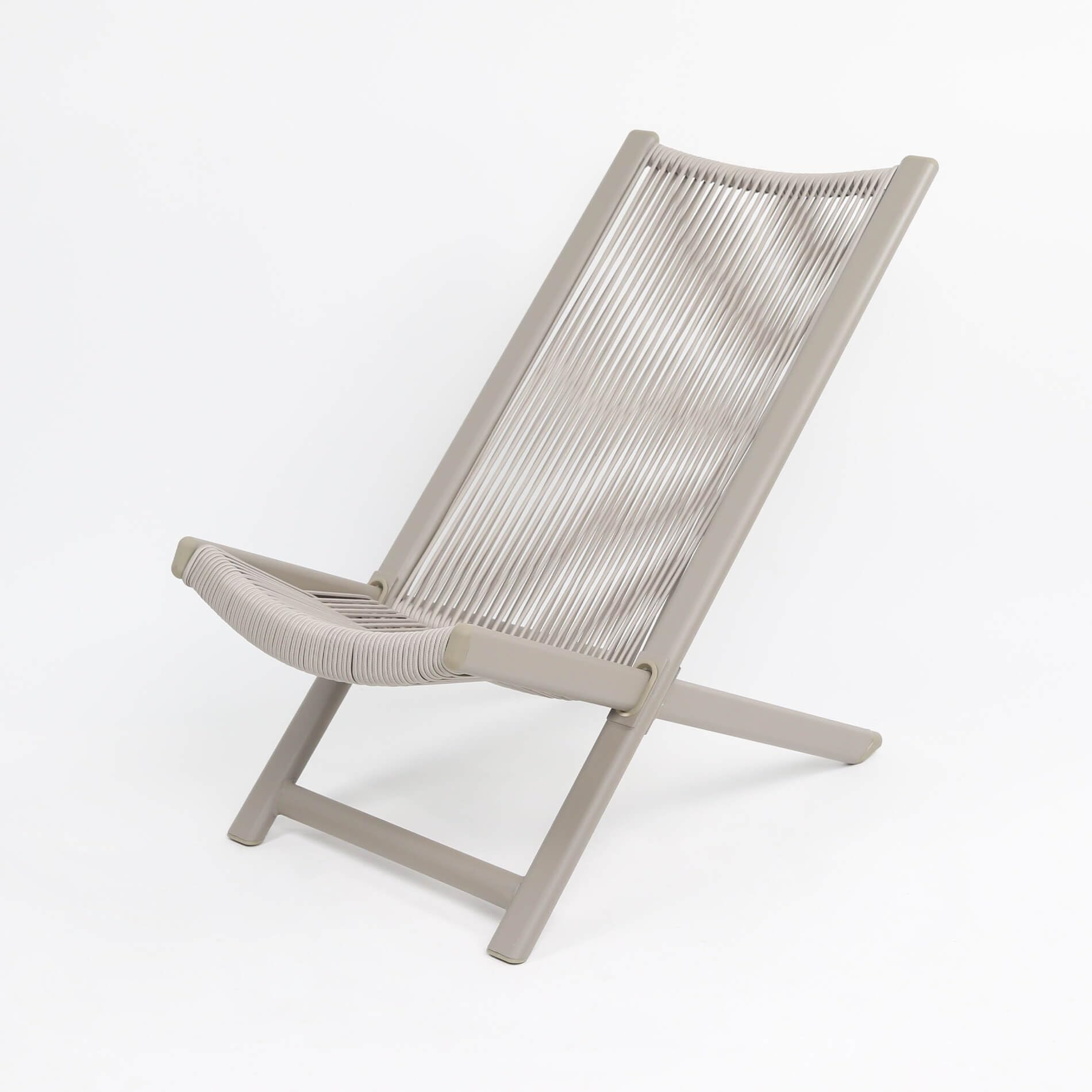 Rebecca Mobili Juego de 2 tumbonas de jardín, asientos de exterior, gris pardo, acero poliratán, diseño moderno, montaje empotrado, para balcón, camping – Medidas 79 x 48 x 90 cm – Art. RE7181