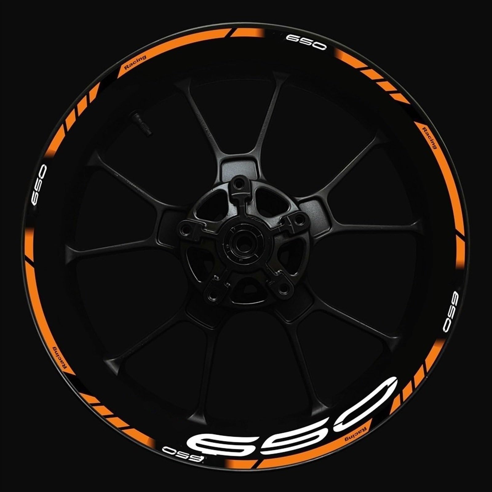 Stickers Motorcycle Wheel Stickers Night Reflective Decorative Rim for Kawasaki Z650 Z-650 Z 650(Style 10)