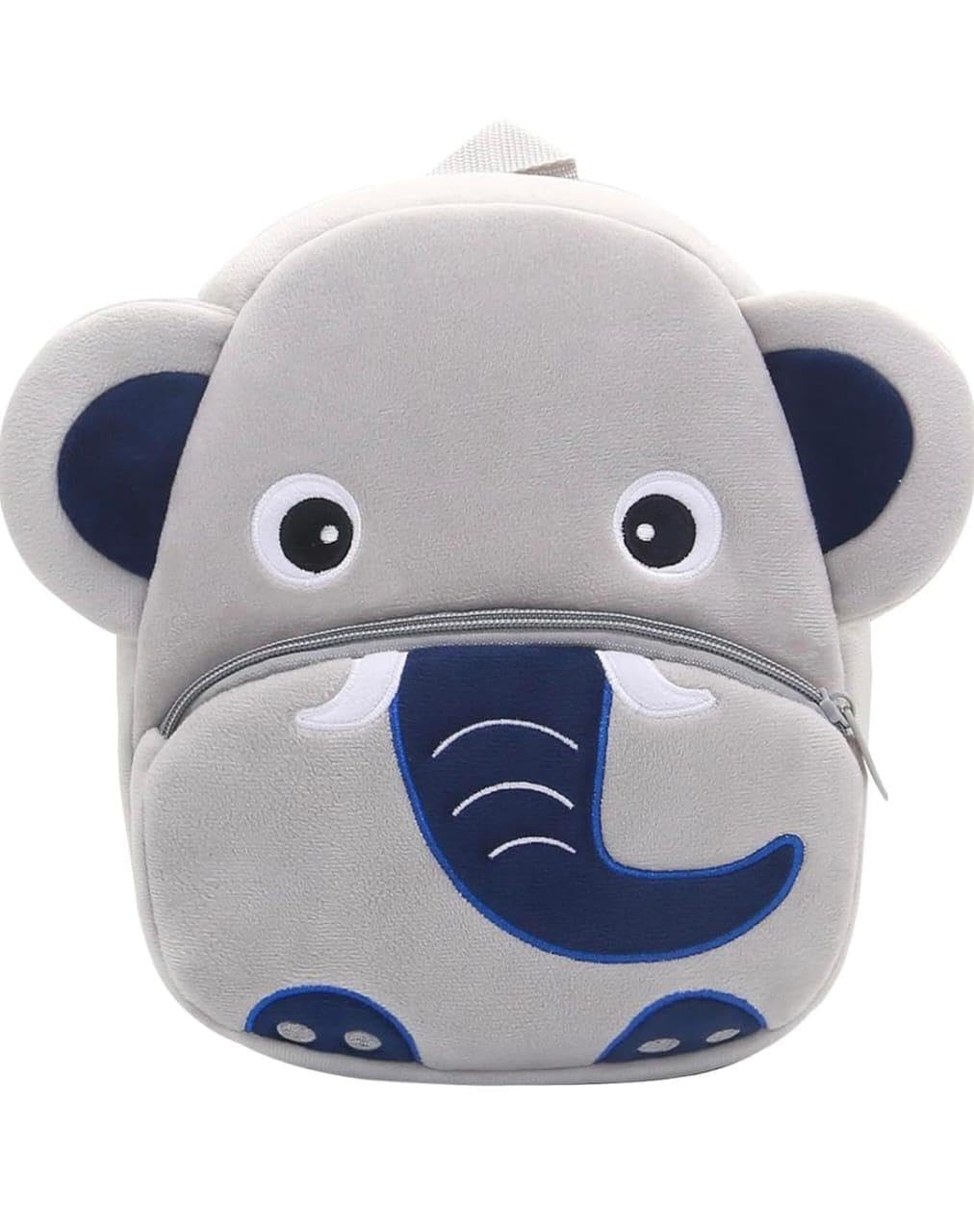 aura fashion Kids School Bag for Boys & Girls | Elephant Cartoon Backpack for Nursery, Preschool & Kindergarten | Lightweight Baby Backpack with Adjustable Straps | 10L Kids Travel Bag - Blue & Grey-picture-46