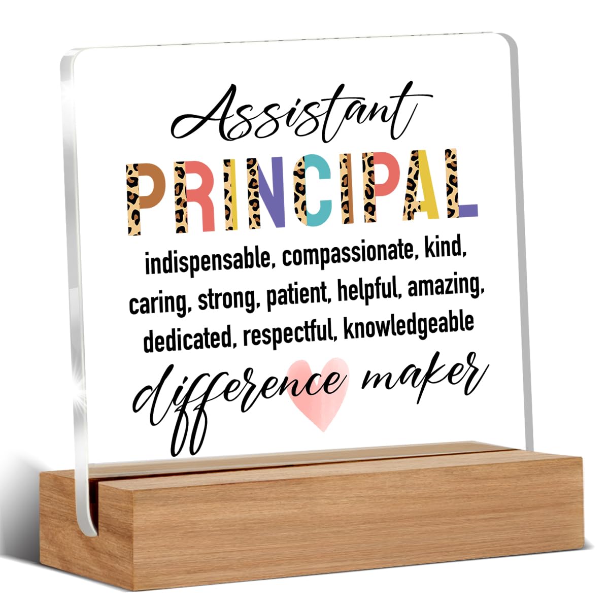 Assistant Principal Gifts for Women Men, Assistant Principal Appreciation Gifts Back to School, Unique Office Decorative Signs Plaque for Desk