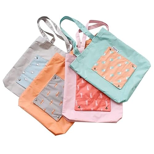Brienstripe Lovely Cartoon Candy Color Bag Women Fashion Shoulder Bag Cartoon Animal Foldable Handbags Travel Portable Ladies Handbags. Pack Of