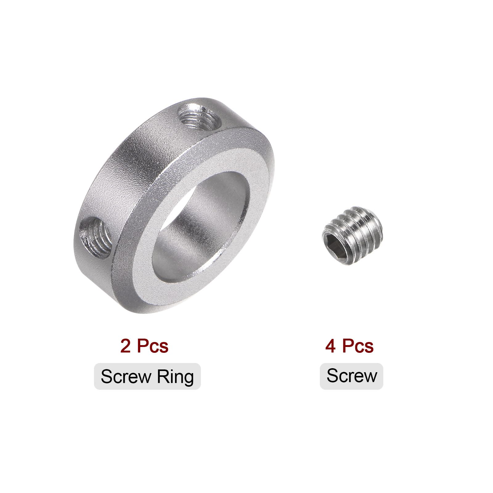 QUARKZMAN Ensemble 2 Bague De Réglage Arrêt D'axe Butée Collier Serrage Vis En Acier Au Carbone, Alésage De 3/4", Diamètre Extérieur De 1-1/4