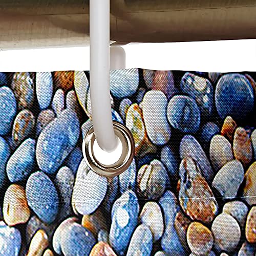 Rideau de douche polyester imperméable et sain avec œillets renforcés 150x180