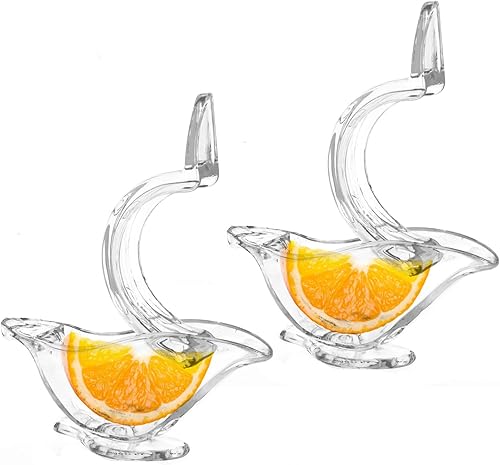 Exprimidor manual de rodajas de limón de 2 piezas, exprimidor de frutas portátil de plástico, exprimidor de mano con forma de pájaro para granada