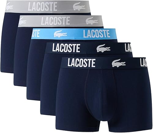Lacoste Mens 5-Pack Regular Fit Boxer Trunk