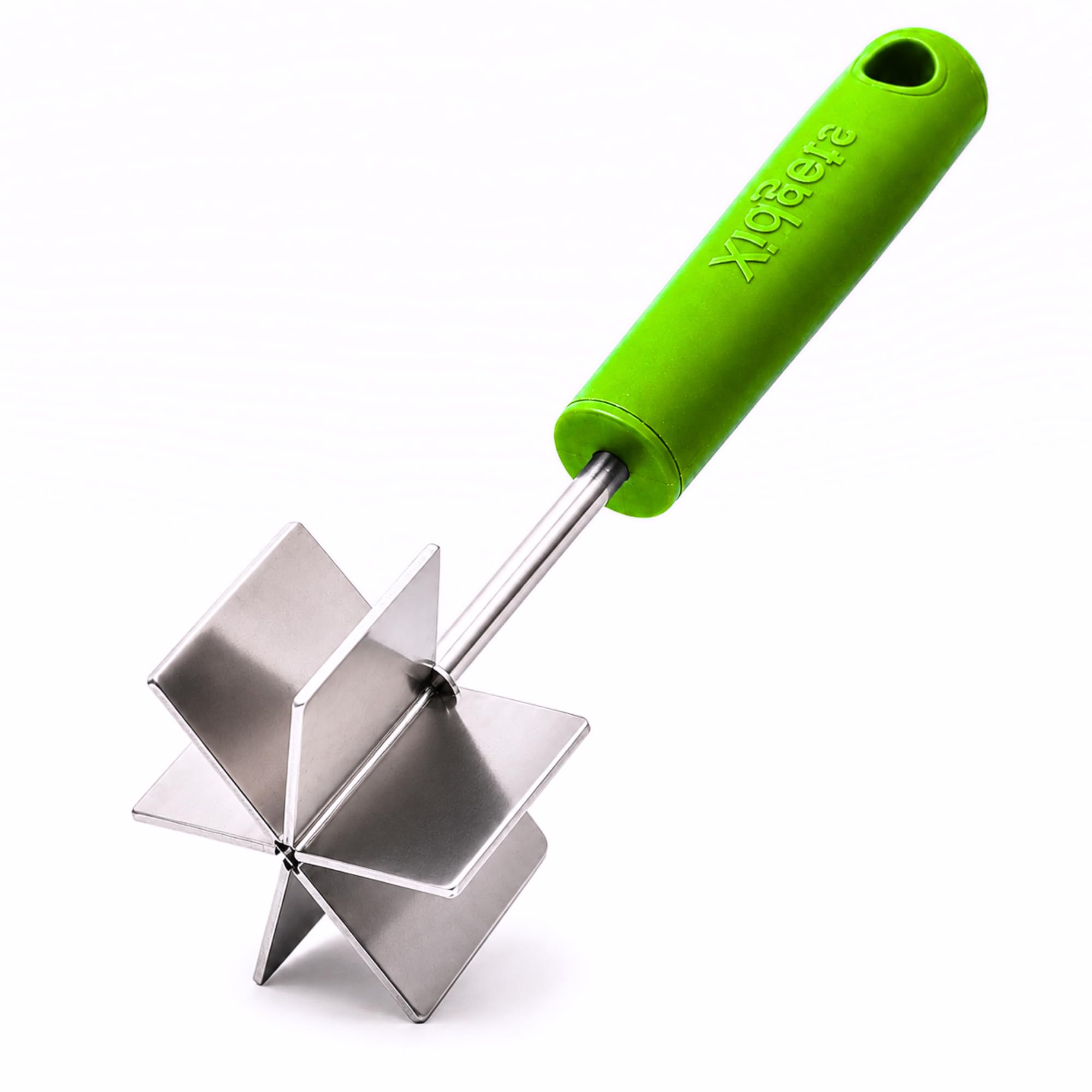 Meat Chopper, Stainless Steel Meat Masher for Ground Beef, Hamburger Chopper Tool, Dishwasher Safe, Soft Touch Handle