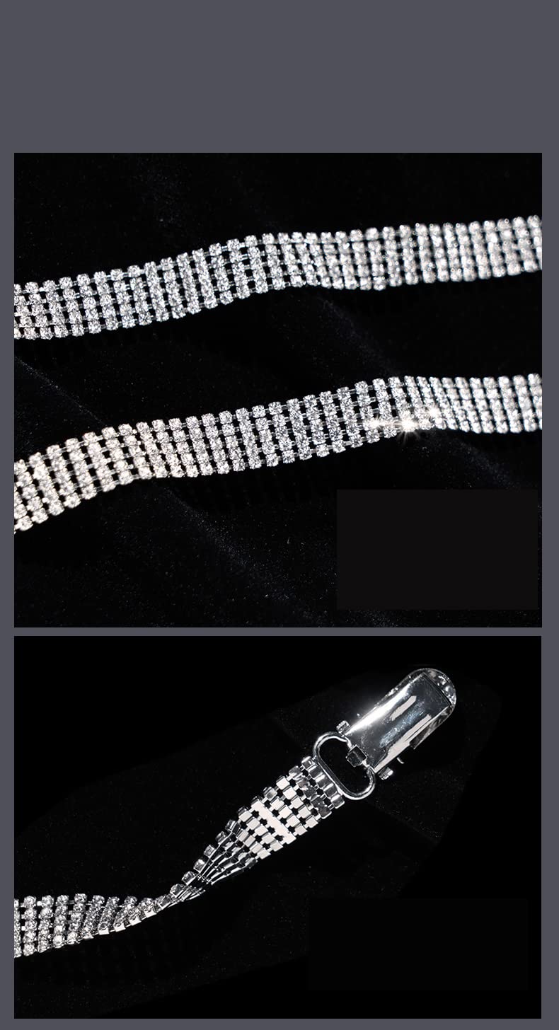 Correas de brasier sexy con diamantes de imitación para mujer, hebilla de metal, correas de hombro ajustables para brasier, tops, vestidos, estilo rock, fiesta, niñas