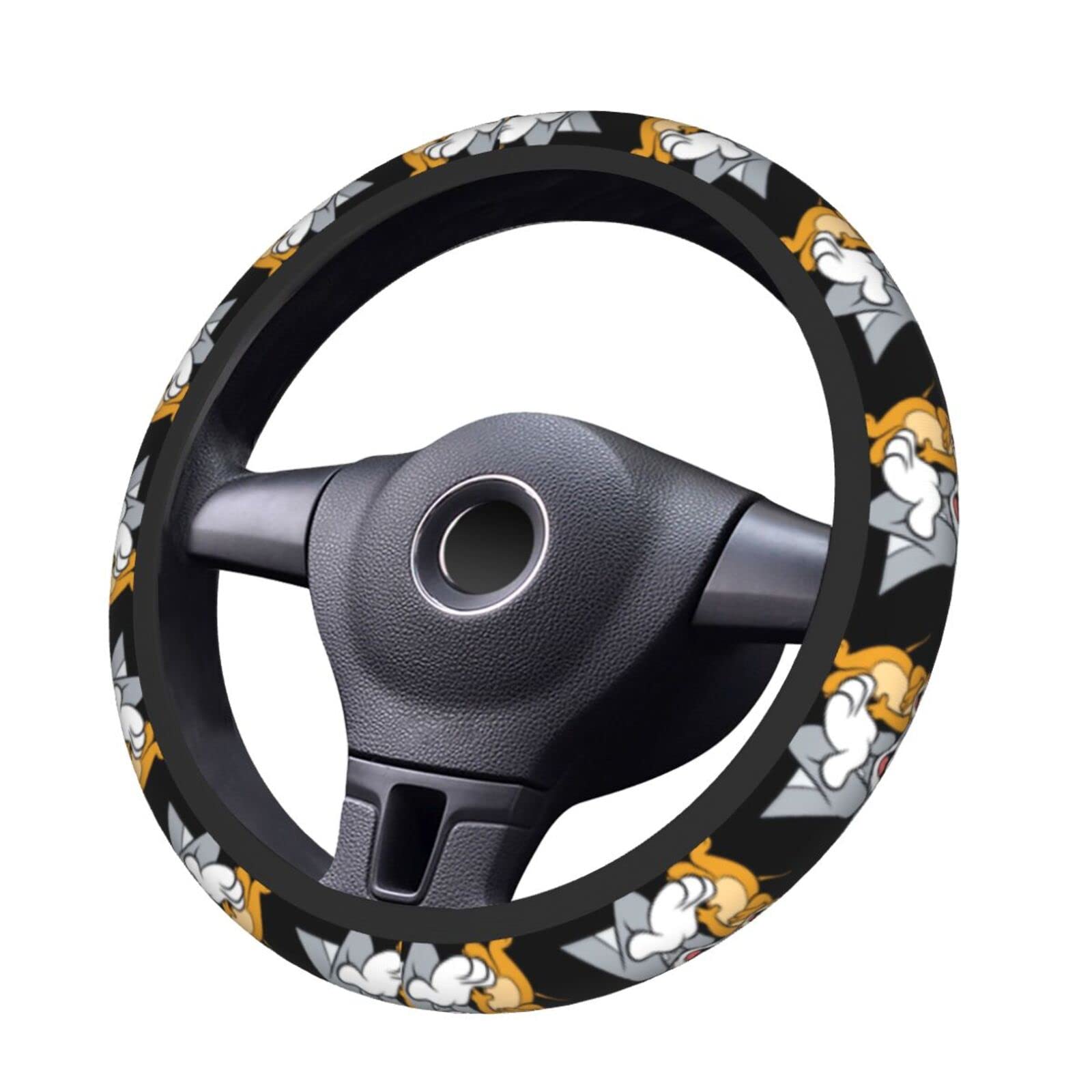 Amazon | ハンドルカバートムとジェリー?O型 車用 ステアリングカバー