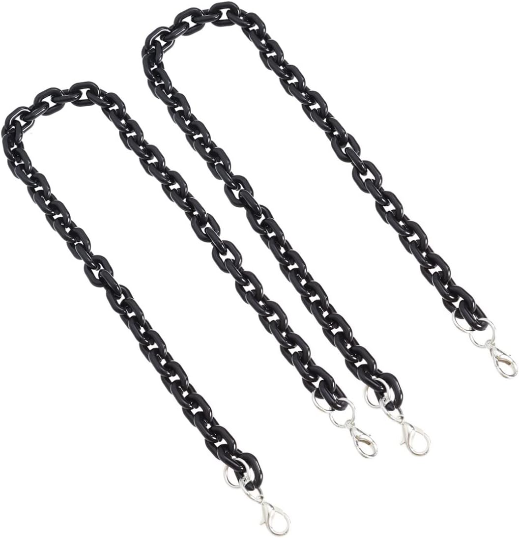 MUELODSIC Creative Black Resin Bag Chains Durable Mini Bag Straps for Women for Evening Parties Weddings and Travel Versatile Replacement for Shoulder and Messenger Bags