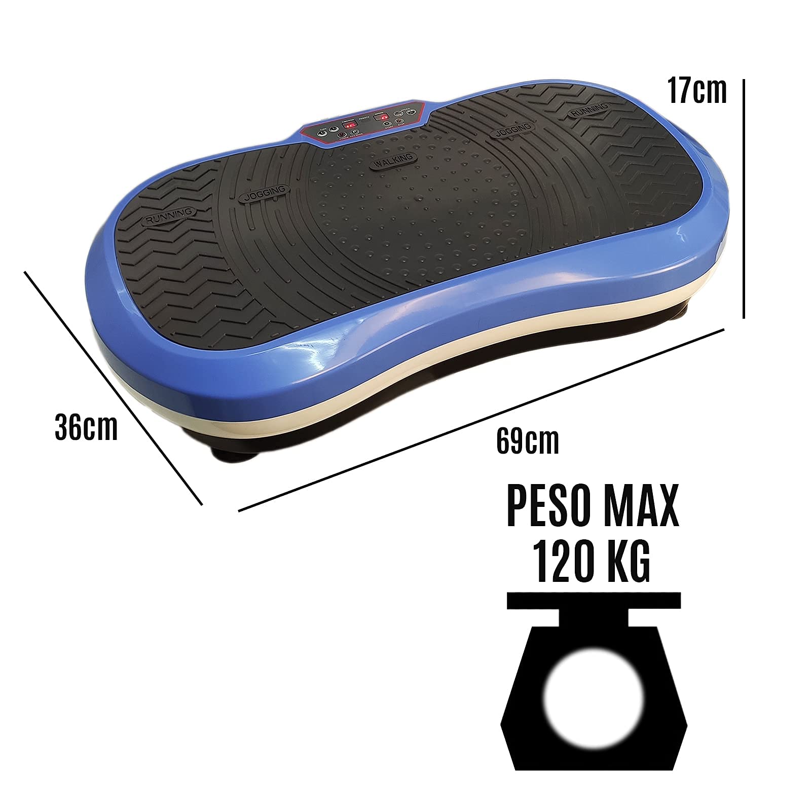 FFitness Pedana Vibrante Ultra Slim 9 Programmi 99km/h Training Aerobico Esercizi Muscolari Bande di Resistenza | Max 120kg