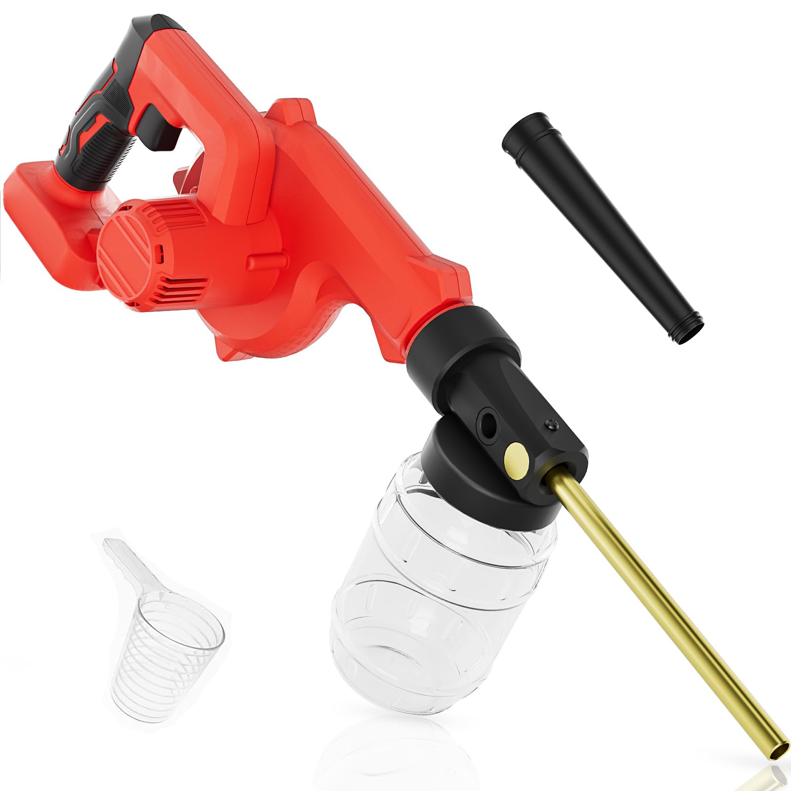 Dinftin Elektryczna miotełka do ziemi okrzemkowej kompatybilna z akumulatorem Milwaukee 18 V (bateria nie jest dołączona), aplikator kurzu ogrodowego o pojemności 1 l i dyszy 19 cm, uniwersalna