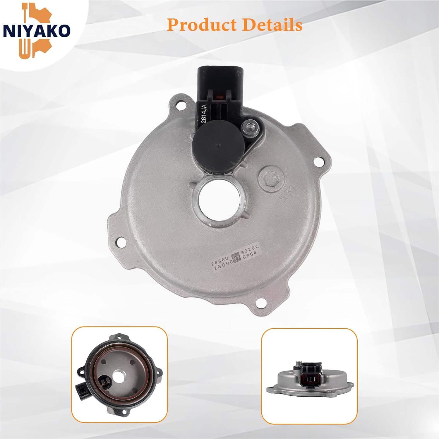24360-2GGD0 Engine Variable Timing Solenoid with Sensor Fit 2015-2021 Hyundai Sonata Santa Fe Tucson Genesis G70 Kia Optima Sorento Sportage Stinger 2.0 2.4L Replace# 24360-2GGA0 24360-2GGB0