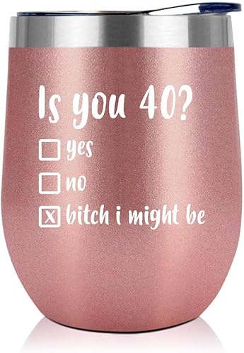 NewEleven Regalos de 40 cumpleaños para mujeres, decoraciones de cumpleaños 40 para mujeres, ella, las mejores ideas de regalos de 40 años para