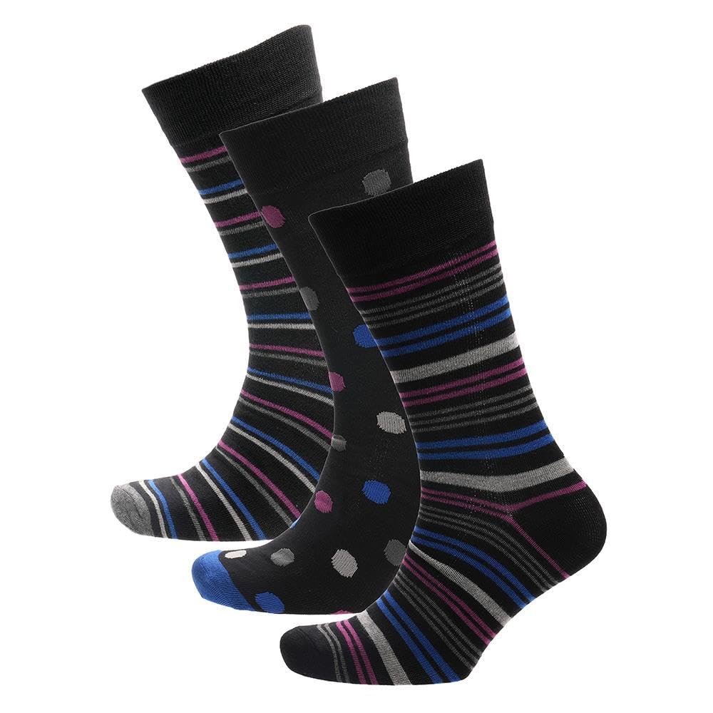 A2Z Herren-Socken, 3er-Pack, weiches Argyle- und Streifendesign, atmungsaktiv, warm, Winter-Lounge-Socken, bequeme Passform, geruchsreduzierend, für Herren, Arbeit, Freizeit, Alltag, Größe 39 bis 45
