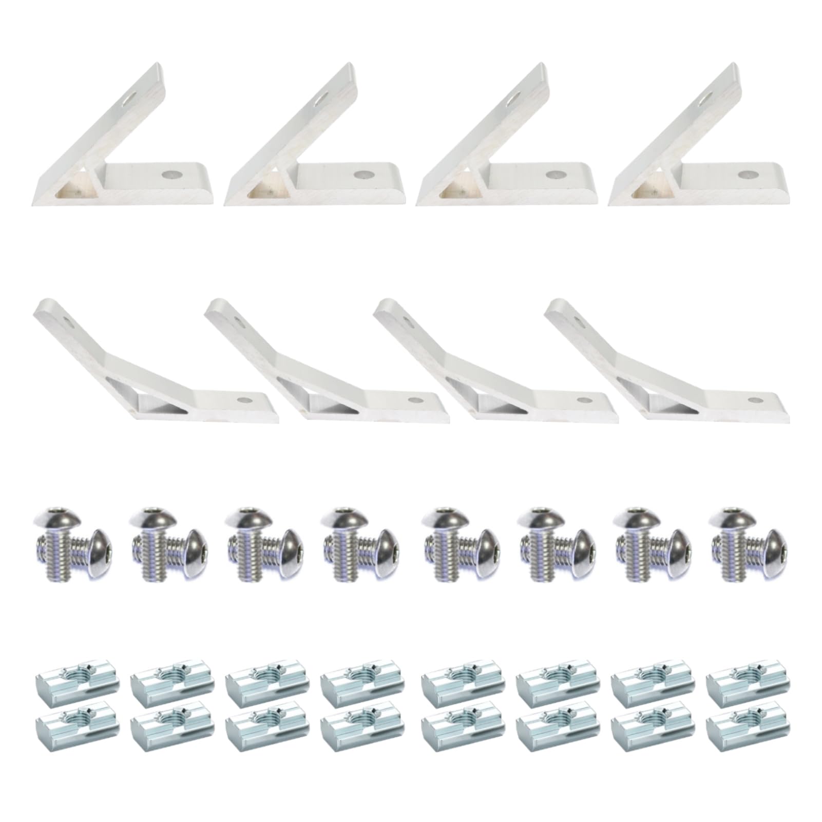 Photo 1 of BLCCLOY 4Pcs 45deg, 4Pcs 135deg 1010 Angle Bracket 1" x 1" 10 Series Aluminum Extrusion 45 Degree Joint Connector Brace for Slot 45° Corner Joiner 135deg 1020 1 Inch Extruded Aluminium Profile