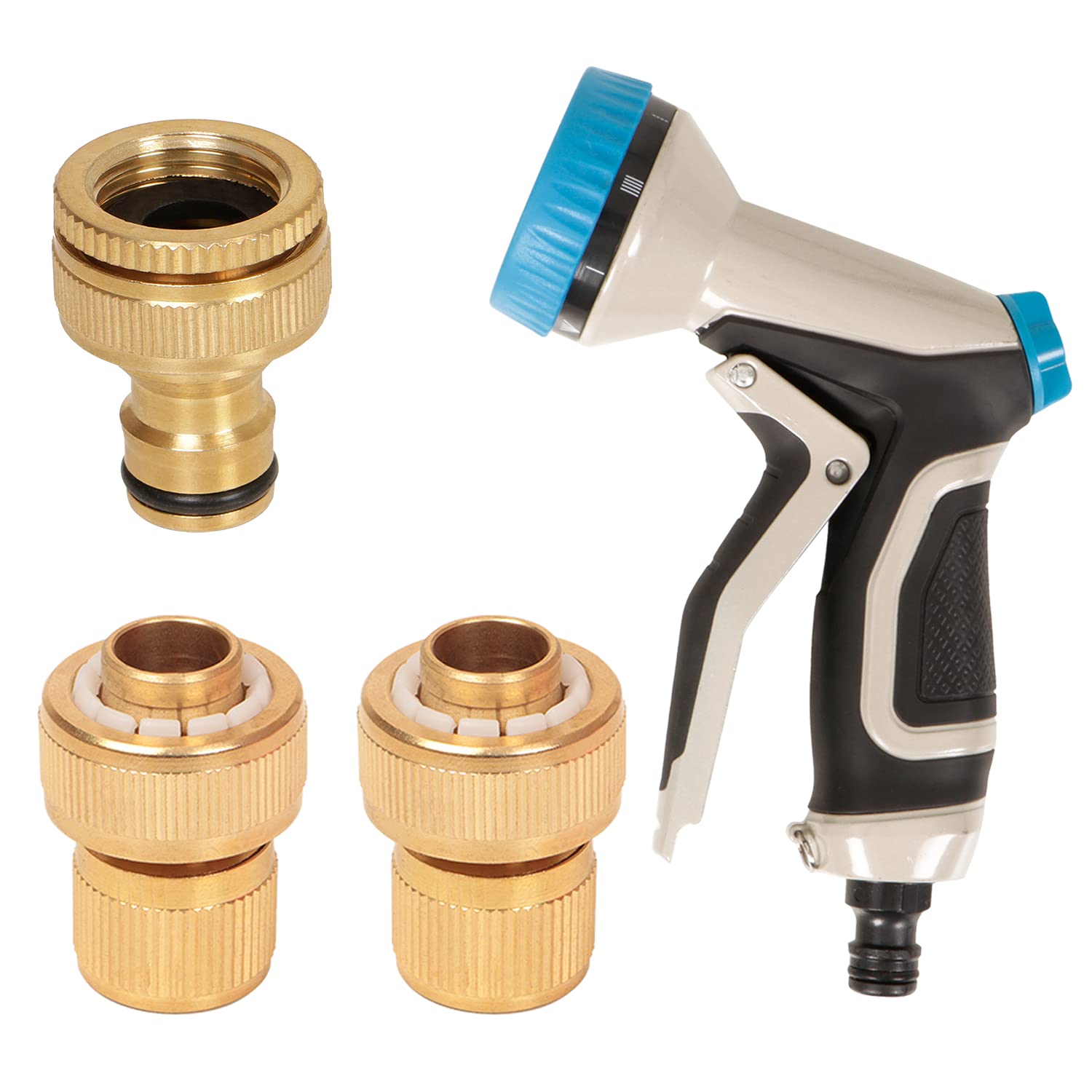 See full amazon price history chart for HOKIPO Heavy Duty Brass Tap Adapter 3/4" Brass Garden Hose Quick Connector and Heavy Duty 9 Pattern Garden Spray Nozzle for Kitchen Gardening Car Washing Cleaning - Set of 4 (AR-3865+3864 * 2+3861) HOKIPO Heavy Duty Brass Tap Adapter 3/4" Brass Garden Hose Quick Connector and Heavy Duty 9 Pattern Garden Spray Nozzle for Kitchen Gardening Car Washing Cleaning - Set of 4 (AR-3865+3864 * 2+3861) (B09HQLBBXD) Amazon Price History, Amazon Price Tracker