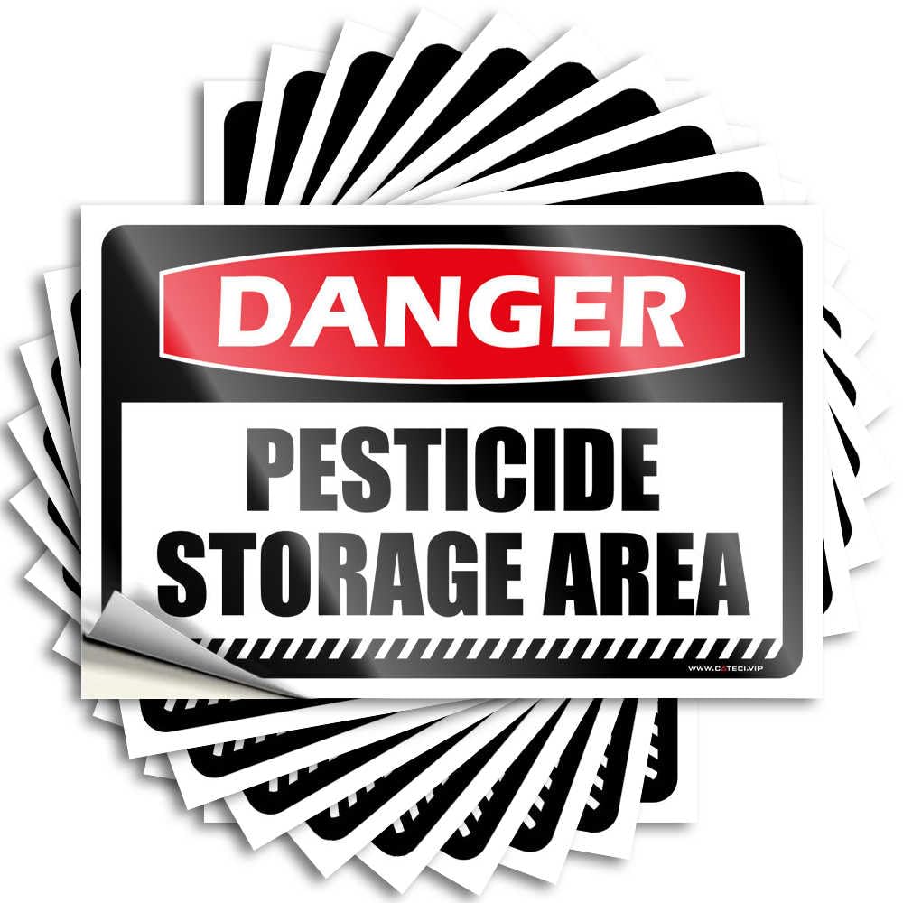 Tattoo Necessities Vinyl Sticker | Danger Pesticide Storage Area Vintage for Motorcycle Use(8X12CM)