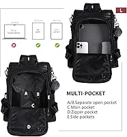 Vista 27 de Mochila impermeable liviana de nailon antirrobo para mujer, Caqui, M