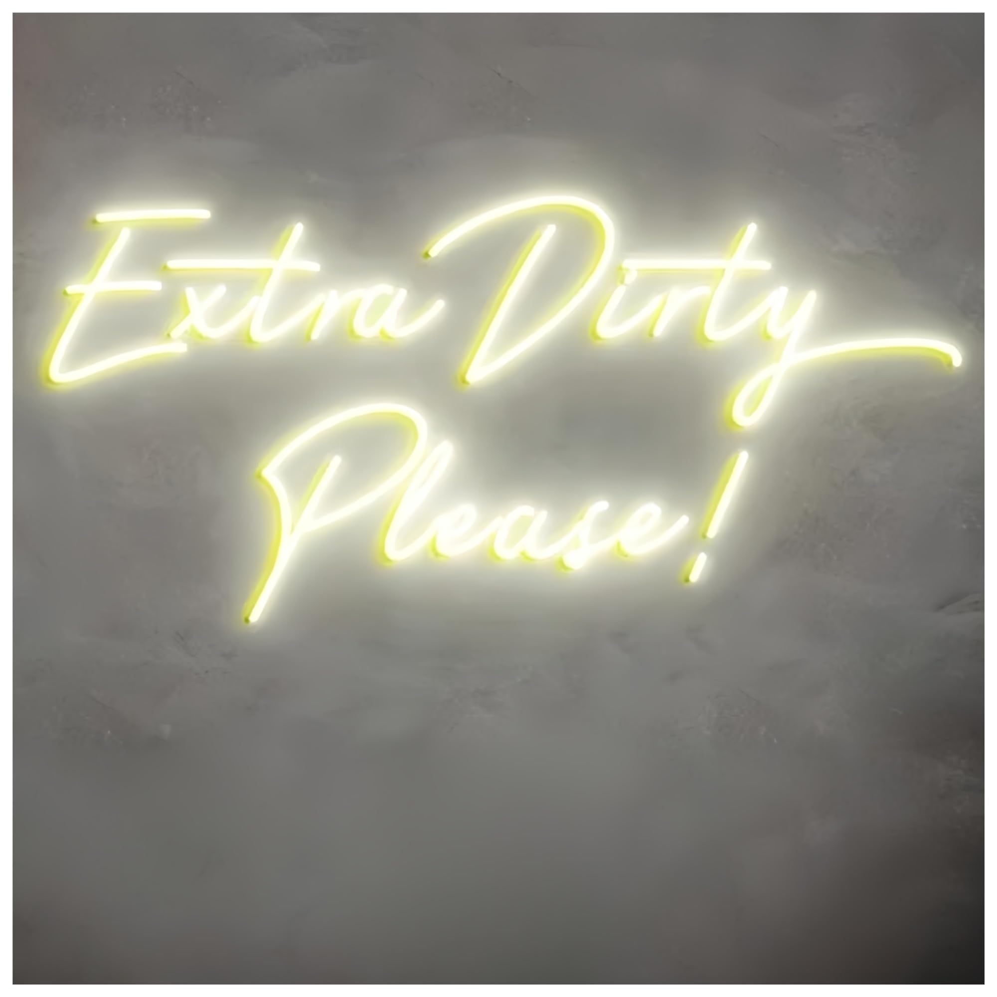 SHOUXI Sign Lamp Extra Dirty Please Neon Sign for Wall Decor, USB Powered Letter Neon Lights Suitable for Bar Party Wall Decor Night Lights(I,91X41CM)