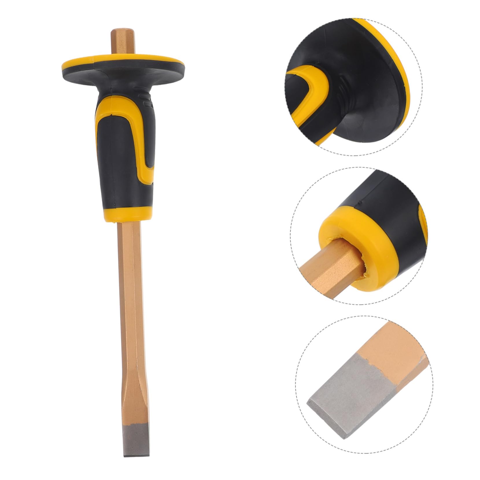 Amosfun 2 Pezzi scalpello da muratura martello da roccia Piatto opere murarie calcolo scheggiatura chiesl in muratura Strumenti per muratori strumento per la lavorazione del legno plastica