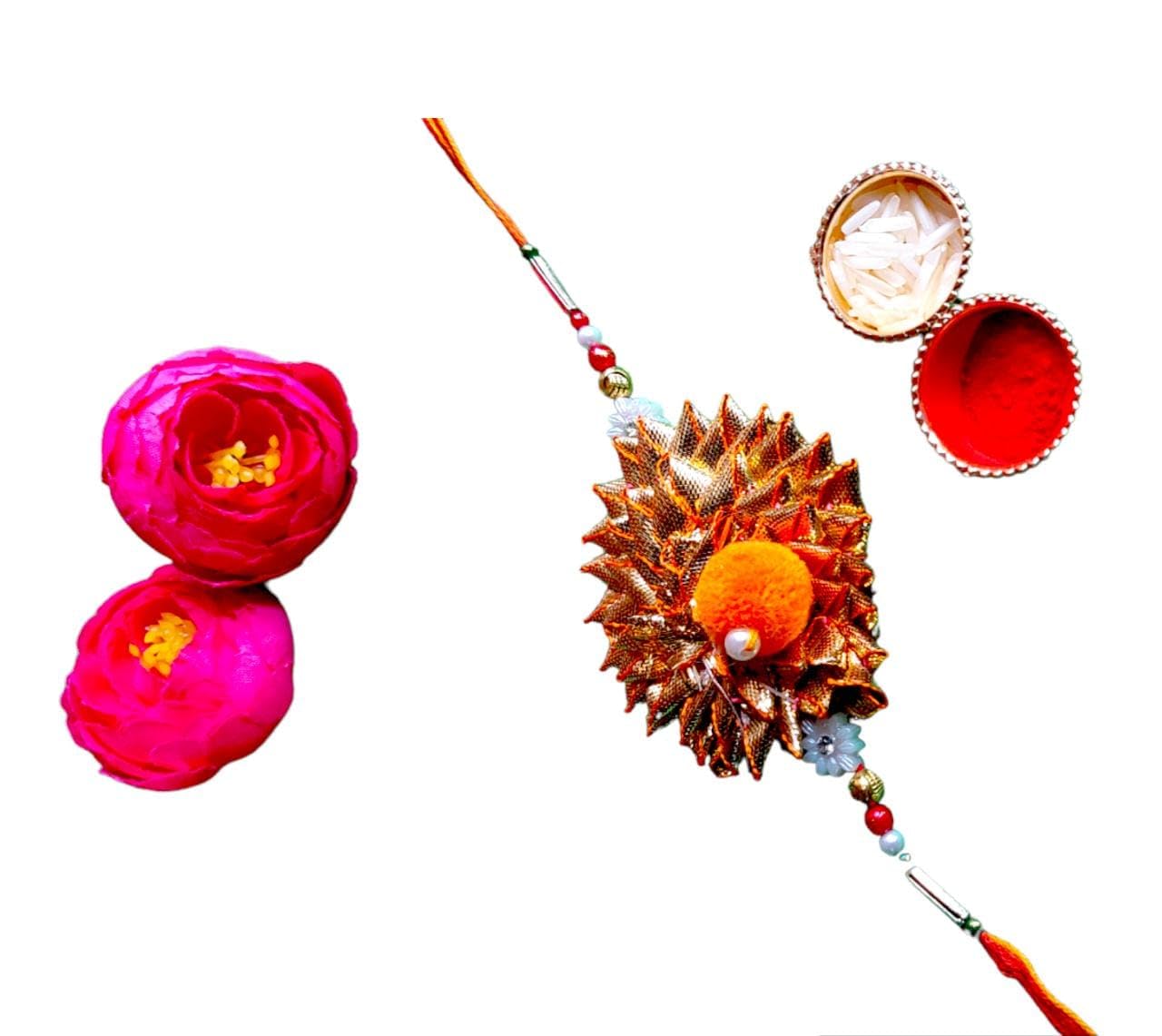 Mishika Creations Rakhi for Brother Brother/Bhai/Bhaiya| with Roli/Kumkum- Chawal