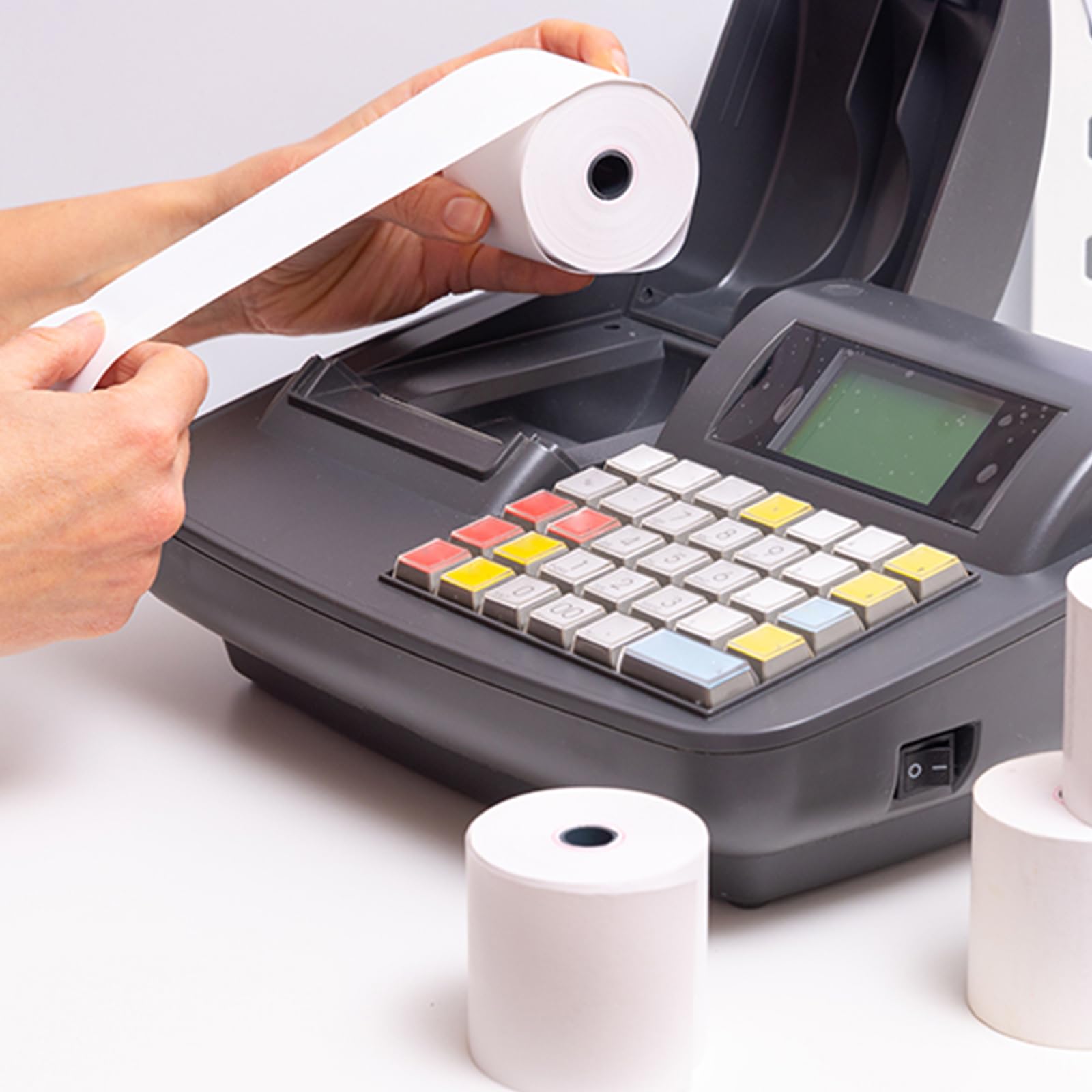 50 Rollen 80mm x 80m x 12mm Thermopapier Kassenrollen Ersatz-Papierrollen, Ec-Cash Kassenrollen für POS-Systeme Kassen und Bon Drucker BPA-Freies mit den Meisten Druckrechnern und Registrierkassen