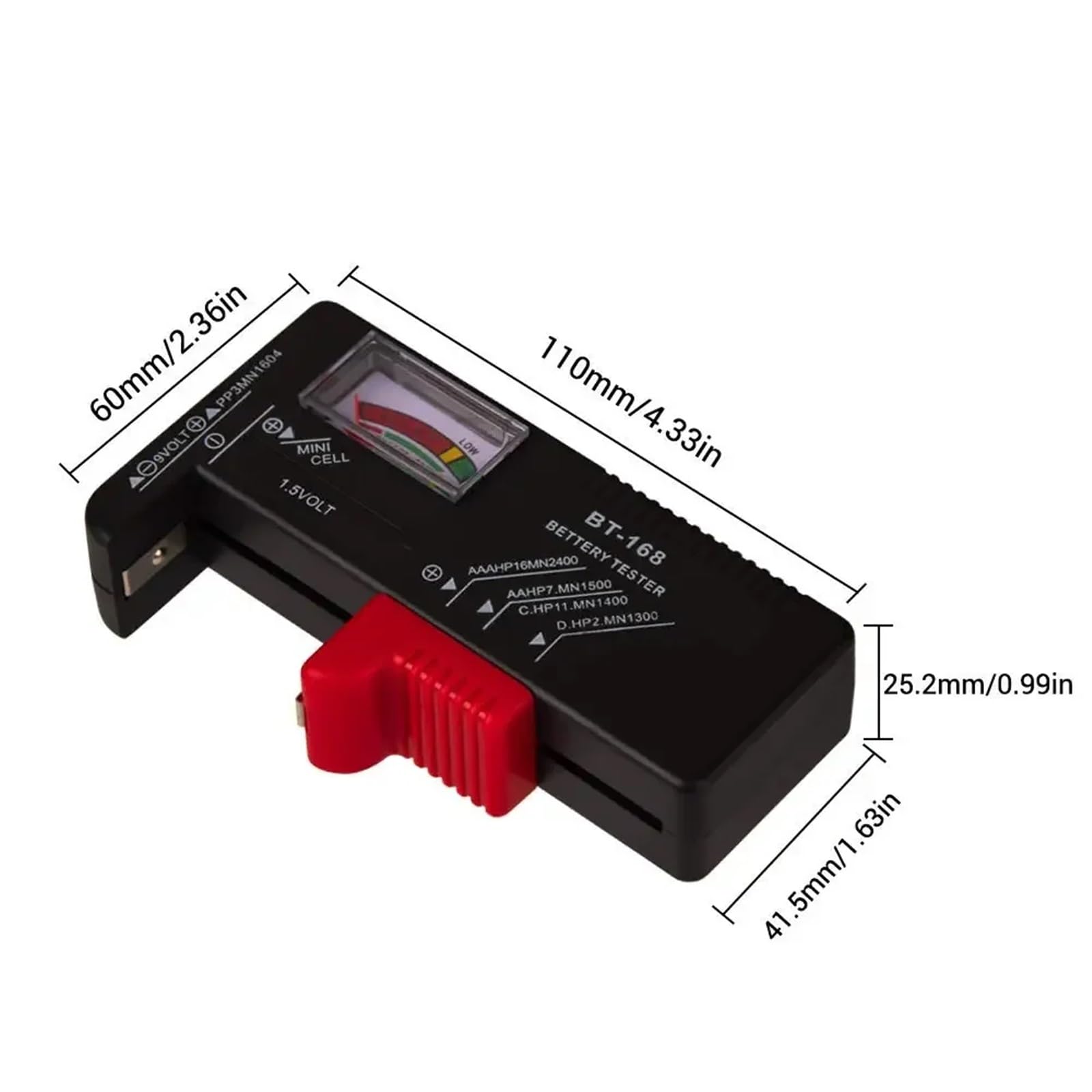 10 Stück BT168 Digitaler Batterietester for Testen von 1,5 V, 3 V, 9 V, 18650 Batterien, hochpräzises digitales Batteriemessgerät