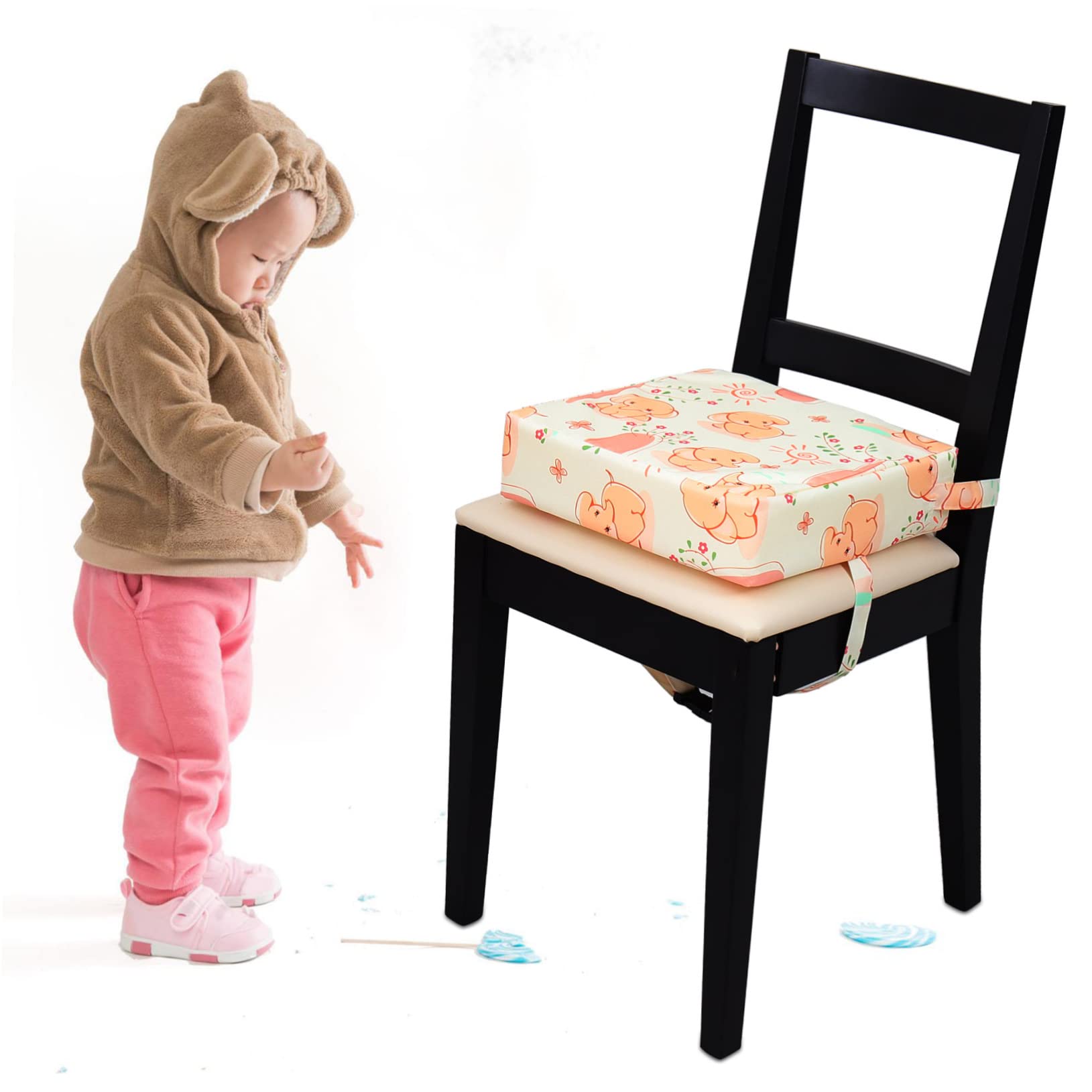 TOYANDONA Cojín Elevador Para Silla De Comedor Colchón Creciente Almohada Para Niños Almohadilla De Aumento De Silla Niño Pequeño Material De Poliéster Impermeable. Viajar Asiento