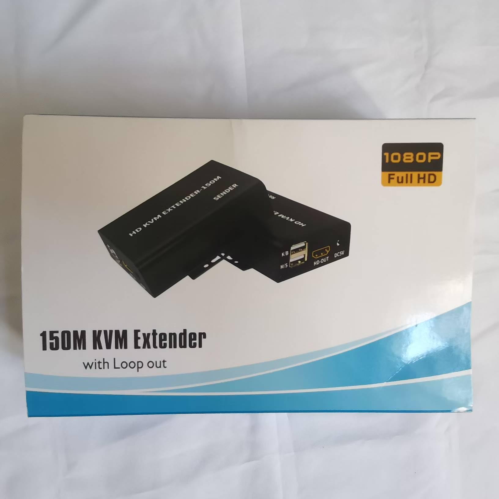 150M HDMI KVM Extender over Cat5e Cat6 1080P HDMI USB KVM 150M Extender Transmit with Loop out Support USB Keyboard Mouse Extension