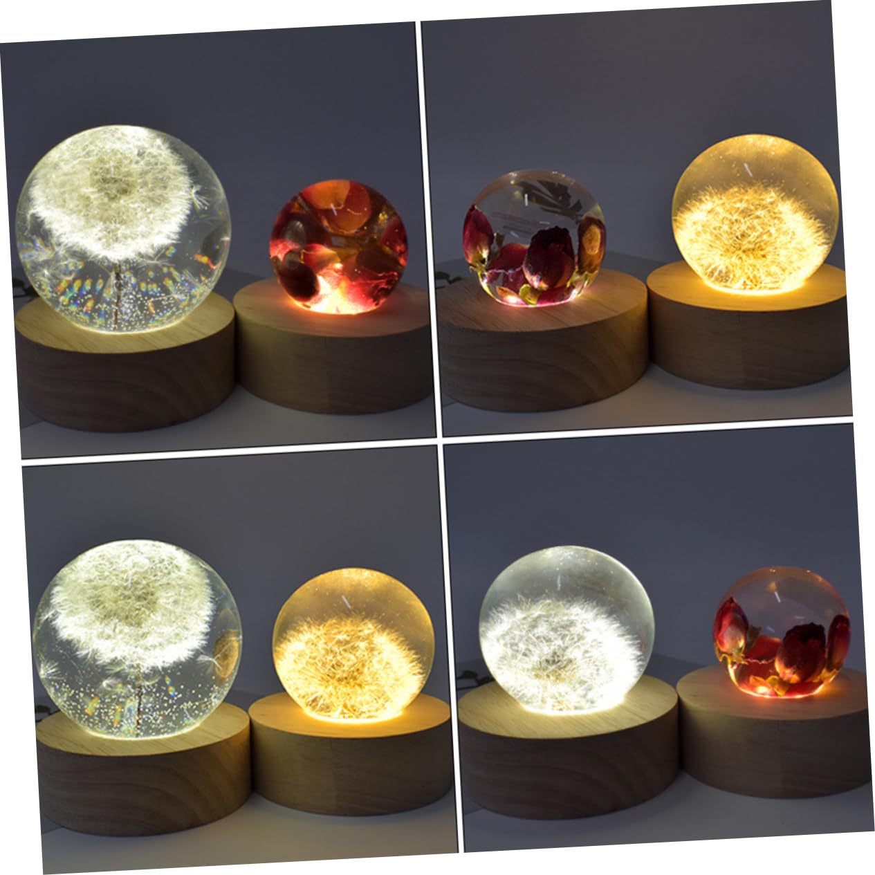 SHINEOFI 5pezzi Stampo Silicone Per Resina Epossidica Sfera Per Creazioni Artigianali e Decorazioni Da Facile Da Usare Resistente e Riutilizzabile